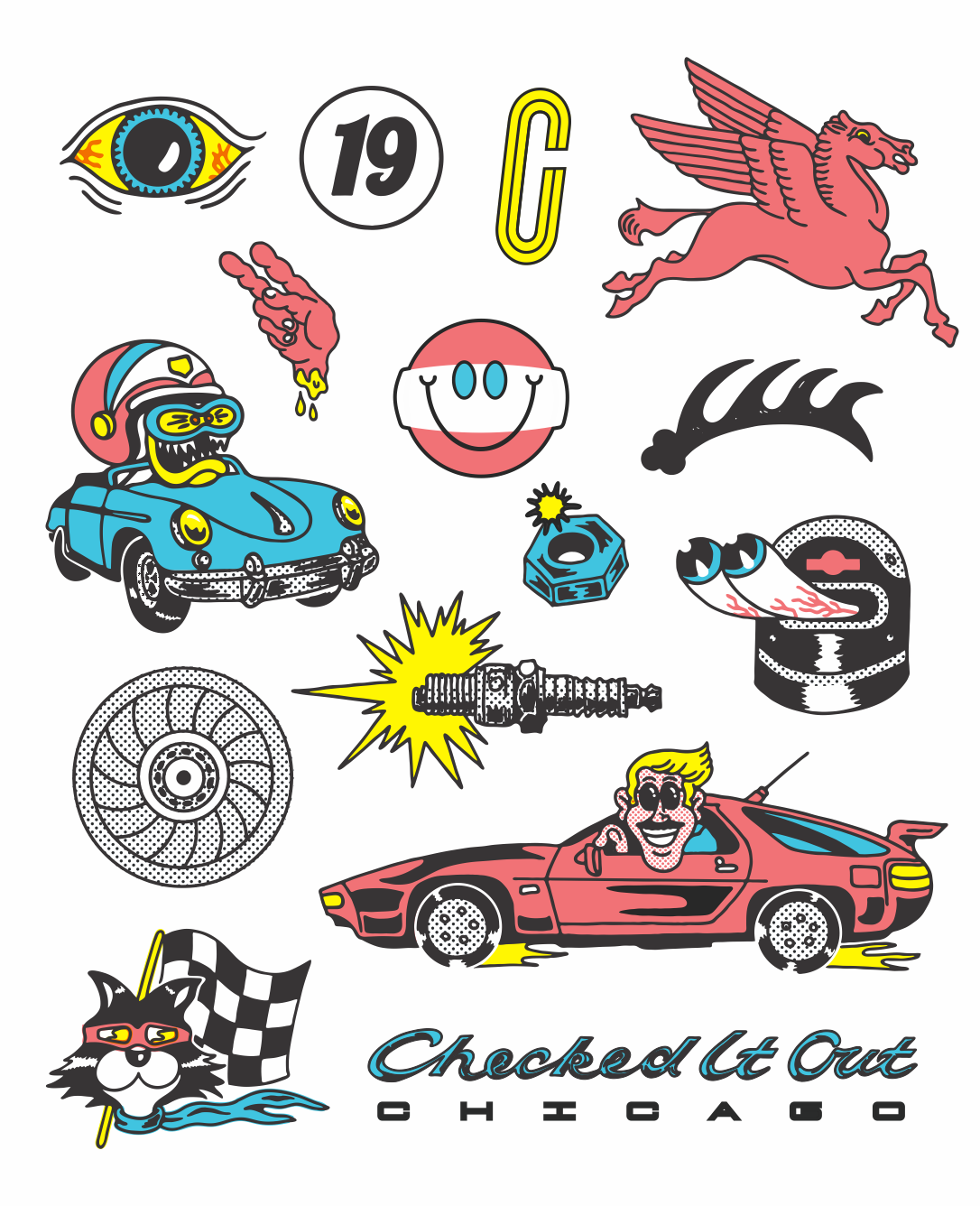 Check19 'Louie" Sticker Sheet