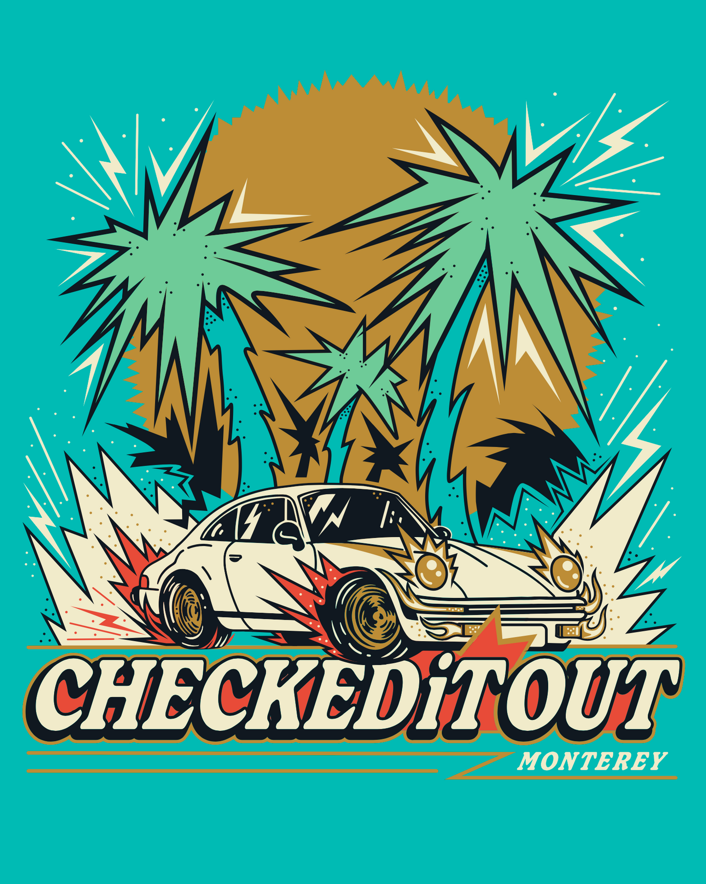 Checkeditout Monterey 'Tropical Burnout' Tee