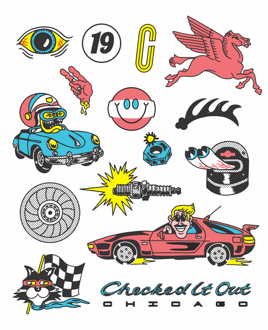 Check19 'Louie" Sticker Sheet
